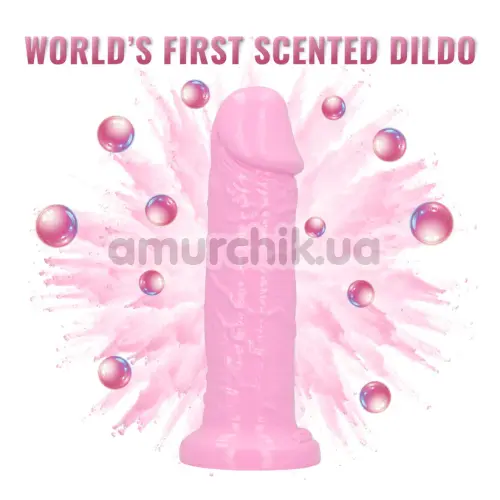 Фаллоимитатор с ароматом жвачки Delicious Dildo Bubble Gum 25 см, розовый