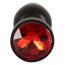 Анальная пробка с красным кристаллом Butt Jewellery Aluminium, черная - Фото №4
