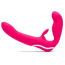 Безремневий страпон із вібрацією Happy Rabbit Rechargeable Vibrating Strapless Strap-On, рожевий - Фото №0