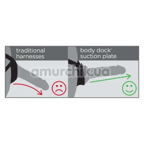 Страпон Dillio Platinum Collection Body Dock SE Pegging Kit, фіолетовий
