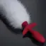 Анальная пробка с белым хвостиком, вибрацией и ротацией Upko Swinging & Vibrating Anal Plug, красная - Фото №10