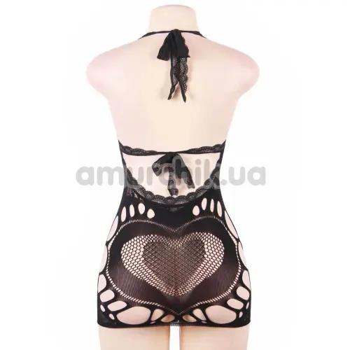 Платье Star Night Mesh Hollow-out Backless Mini Dress, черное