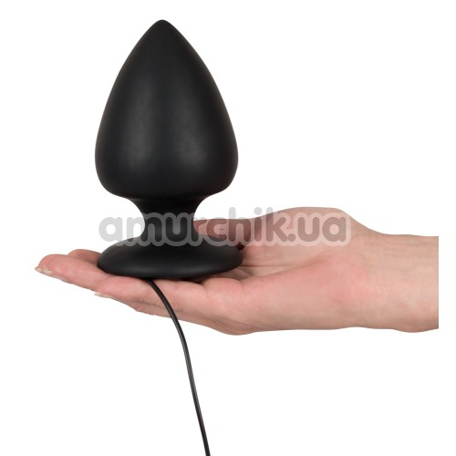 Анальная пробка Black Velvets Vibrating Plug Silicone, черная