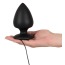 Анальна пробка Black Velvets Vibrating Plug Silicone, чорна - Фото №4