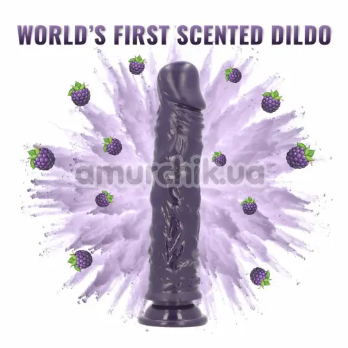 Фаллоимитатор с ароматом ежевики Delicious Dildo Berries 20 см, фиолетовый