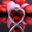 Анальная пробка с красным кристаллом Adam & Eve Red Heart Gem Glass Plug Large, прозрачная - Фото №8