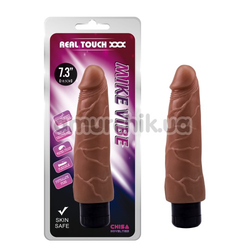 Вібратор Real Touch XXX Mike Vibe 7.3, коричневий