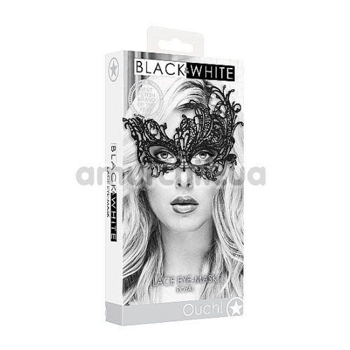 Маска Ouch! Black & White Lace Eye-Mask Royal, черная
