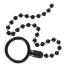 Эрекционное кольцо с анальной цепочкой Bad Kitty Naughty Toys Cock Ring And String Beads, черное - Фото №1