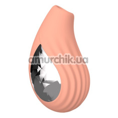Симулятор орального секса для женщин с вибрацией Kissen Aria, оранжевый - Фото №1