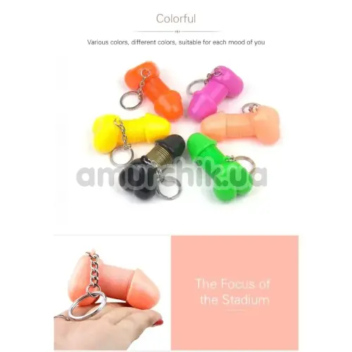 Брелок в виде пениса Roomfun Cock Keychain, черный