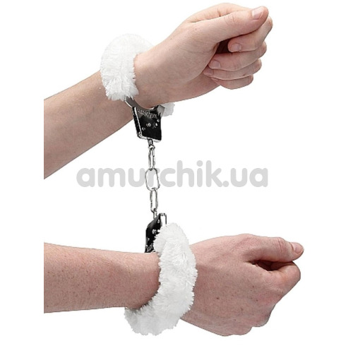 Наручники Ouch! Beginner's Furry Handcuffs, білі