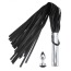 Набір з 2 предметів PU Leather Whip With Anal Plug, чорний - Фото №2