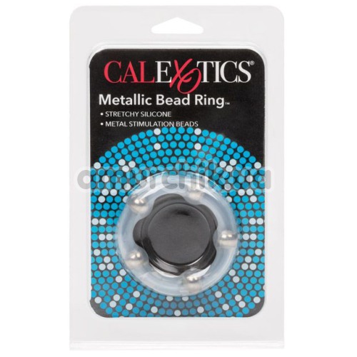 Эрекционное кольцо Metallic Bead Ring, прозрачное