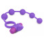 Виброкольцо для члена с анальной цепочкой Easy Toys Triple Pleasure, фиолетовое - Фото №2