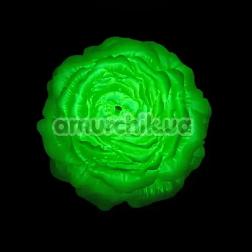Свеча в виде пиона GlowKink L - светится в темноте, салатовая