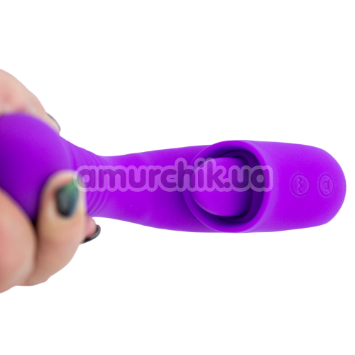Вибратор для клитора и точки G Tongue Licking Vibrator, фиолетовый