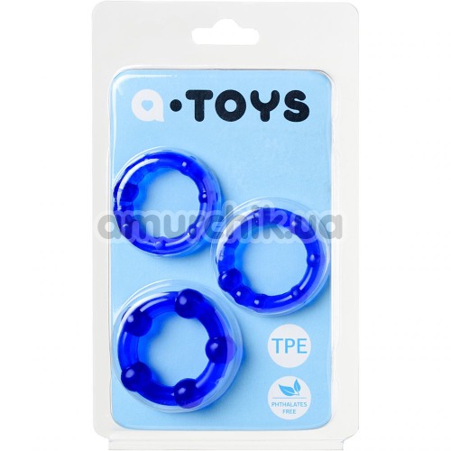 Набор из 3 эрекционных колец A-Toys 769004, синий