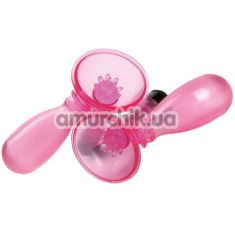 Вакуумные стимуляторы для сосков Grrl Toyz Nipple Luscious Vibrating Suction, розовые - Фото №1