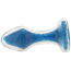 Анальная пробка Stardust Premium Glass Plug Glam, голубая - Фото №4