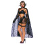 Костюм вампира Leg Avenue Vampire Temptress Costume черный: топ + юбка + трусики + украшение на лоб + накидка - Фото №1