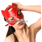 Маска Кошечки Art of Sex Cat Mask Leather, красная - Фото №1