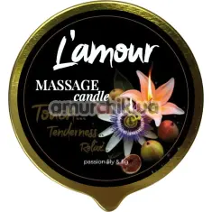 Масажна свічка L'amour Massage Candle Passion Lily & Fig - лілія і інжир, 70 мл - Фото №1