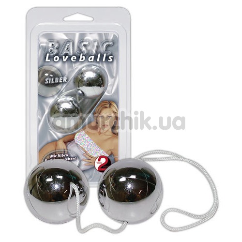 Вагинальные шарики Basic Loveballs, серебряные