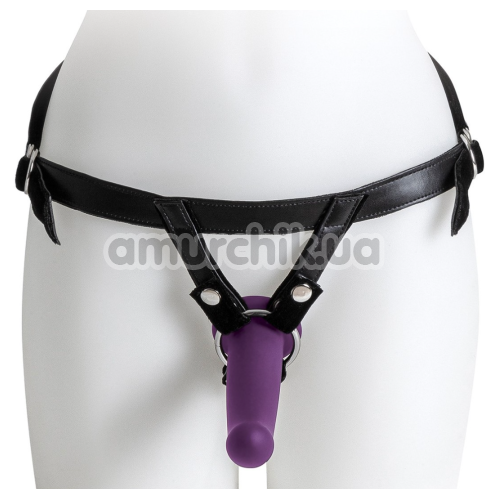 Страпон с набором насадок Virgite Erotic Things Universal Harness Dildo Set She Has The Power, фиолетовый