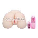 Искусственная вагина и анус с вибрацией Passion Lady Juicy Peach, телесная - Фото №1