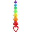 Анальний ланцюжок Anal Play Rainbow Heart Beads, мультикольоровий - Фото №1