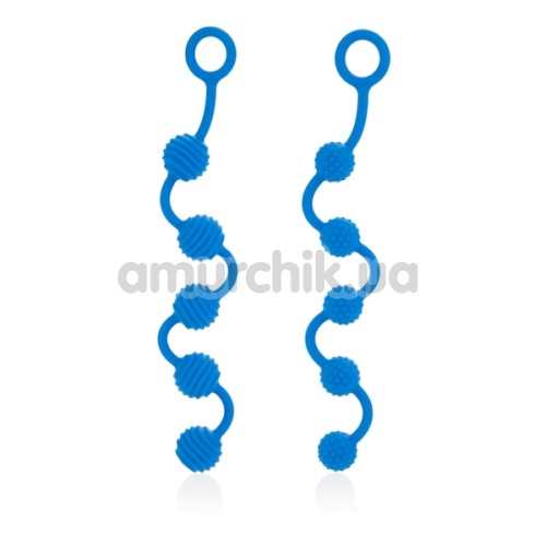 Набор анальных цепочек Posh Silicone “O” Beads, голубой
