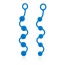 Набор анальных цепочек Posh Silicone “O” Beads, голубой - Фото №2