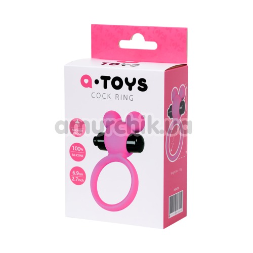 Віброкільце A-Toys Cock Ring 768018-9, рожеве