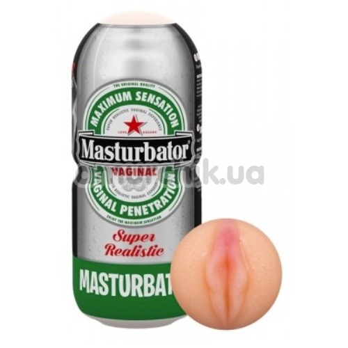 Мастурбатор Alive Masturbator Super Realistic Heineken, тілесний - Фото №1