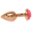 Анальная пробка с розовой розочкой Exclusivity Jewellery Red Gold Rose Plug, золотая - Фото №2