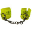Фиксаторы для рук DS Fetish Handcuffs Transparent With Chain, салатовые - Фото №0