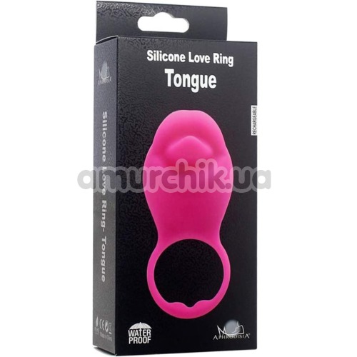 Віброкільце Silicone Love Ring Tongue, рожеве