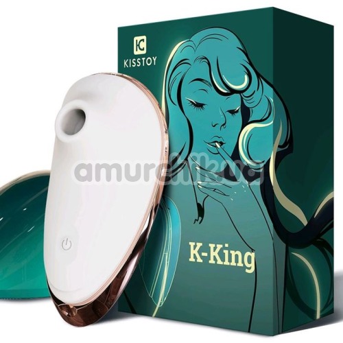 Симулятор орального сексу для жінок з вібрацією KissToy K-King, зелений