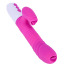 Вібратор з підігрівом, ротацією і поштовхами FoxShow Silicone Heating and Thrusting Vibrator, рожевий - Фото №1
