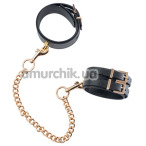 Фиксаторы для ног Guilty Pleasure Premium Collection Ankle Cuffs With Chain, черные - Фото №1