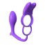 Эрекционное кольцо со стимулятором простаты Fantasy C-Ringz Ass-Gasm Vibrating Rabbit, фиолетовое - Фото №1