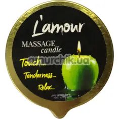 Массажная свеча L'amour Massage Candle Juicy Green Apple - зеленое яблоко, 70 мл - Фото №1