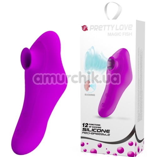 Симулятор орального секса для женщин Pretty Love Magic Fish, фиолетовый