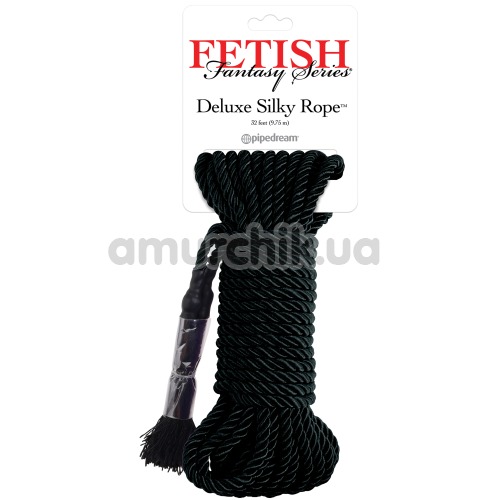 Верёвка Fetish Fantasy Series Deluxe Silky Rope, чёрная - Фото №1