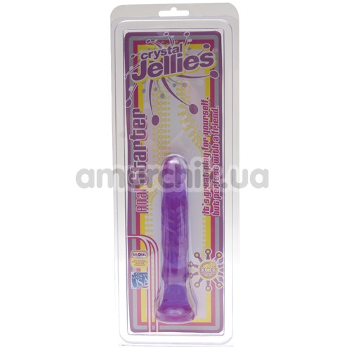 Фаллоимитатор Crystal Jellies Anal Starter, 15 см фиолетовый