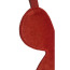 Маска с плюшевой подкладкой DS Fetish, красная - Фото №4