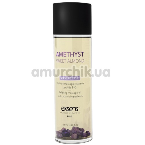 Масажна олія Exsens Amethyst Sweet Almond Massage Oil - аметист і мигдаль, 100 мл