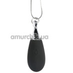 Вібратор-підвіска у вигляді краплі Charmed Vibrating Silicone Teardrop Necklace, чорний - Фото №1