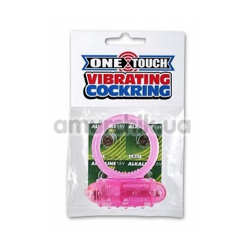 Віброкільце Mini One Touch Vibrating Cock Ring рожеве